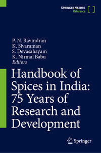 Handbook of Spices in India: 75 Years of Research and Development