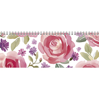 Tisch-Querkalender Style Rosen 2026 - Büro-Planer 29,7x10,5 cm - Tisch-Kalender - 1 Woche 2 Seiten - Ringbindung - Zettler