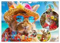 Kaninchen auf modischer Mission (Wandkalender 2025 DIN A4 quer), CALVENDO Monatskalender