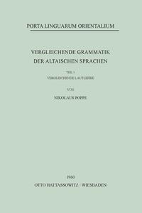 Vorderes Coverbild Vergleichende Grammatik der altaischen Sprachen