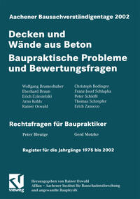 Vorderes Coverbild Aachener Bausachverständigentage 2002