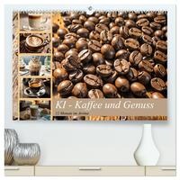 KI - Kaffee und Genuss 12 Monate im Aroma (hochwertiger Premium Wandkalender 2026 DIN A2 quer), Kunstdruck in Hochglanz