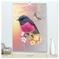 Bibelworte für Vogelfreunde (hochwertiger Premium Wandkalender 2026 DIN A2 hoch), Kunstdruck in Hochglanz