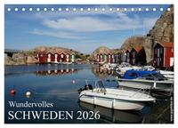 Wundervolles Schweden 2026 (Tischkalender 2026 DIN A5 quer), CALVENDO Monatskalender