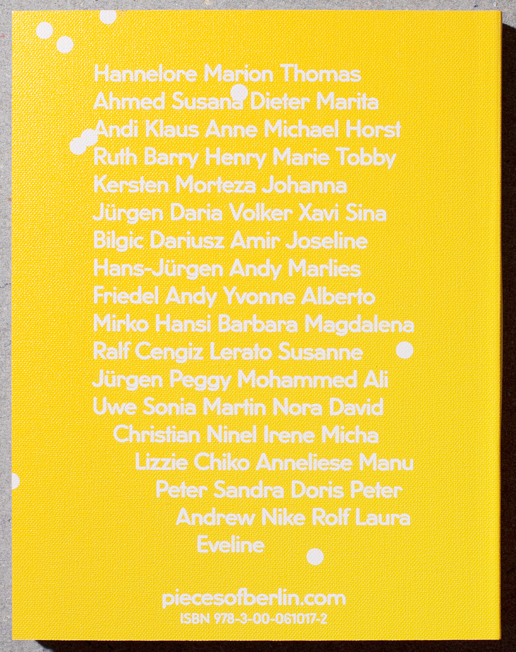 Rückseitencover Pieces of Berlin 2014-2018
