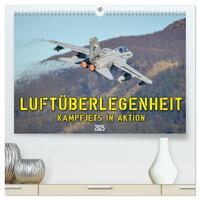 Luftüberlegenheit - Kampfjets in Aktion (hochwertiger Premium Wandkalender 2025 DIN A2 quer), Kunstdruck in Hochglanz