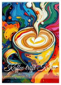 Kaffee trifft Kunst - Aromatische Pinselstriche (Wandkalender 2026 DIN A2 hoch), CALVENDO Monatskalender