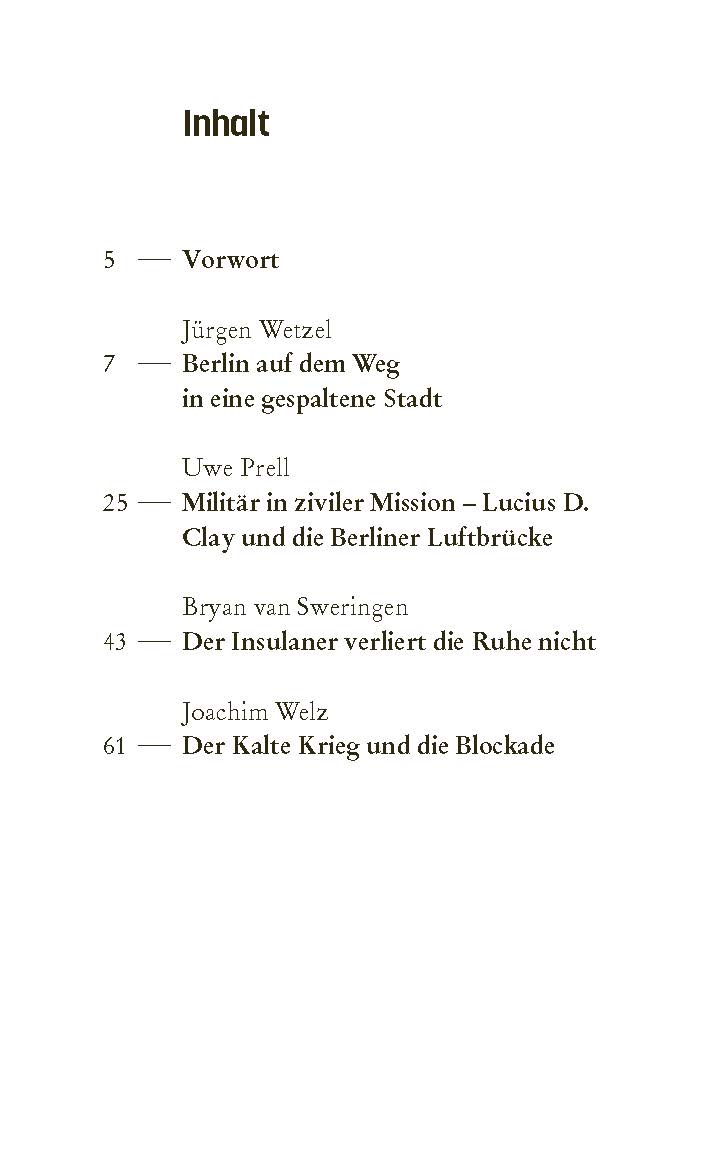 Beispielinhalt (Bild) Die Luftbrücke