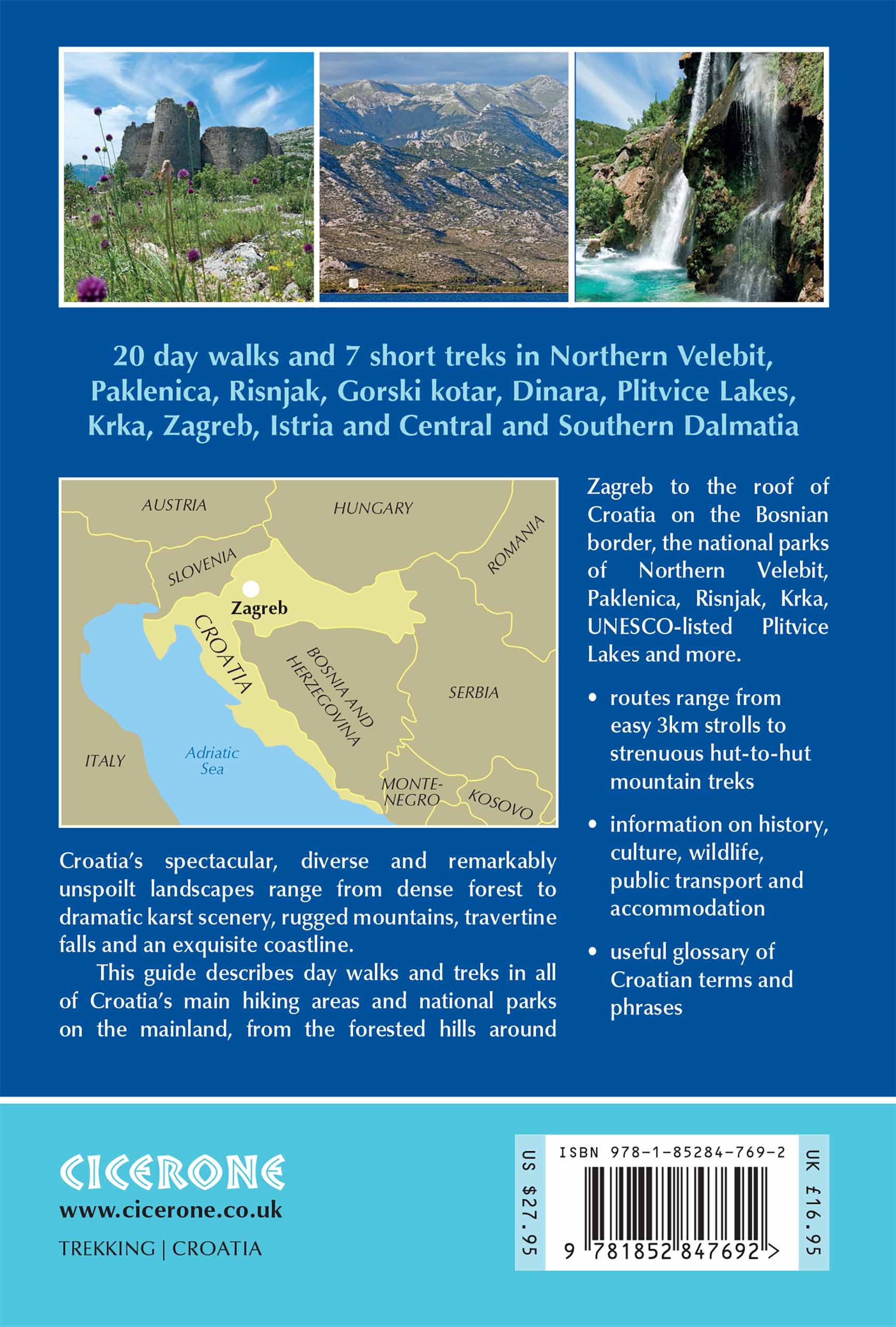 Rückseitencover Walks and Treks in Croatia