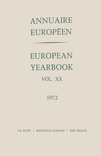 Annuaire Européen / European Year Book