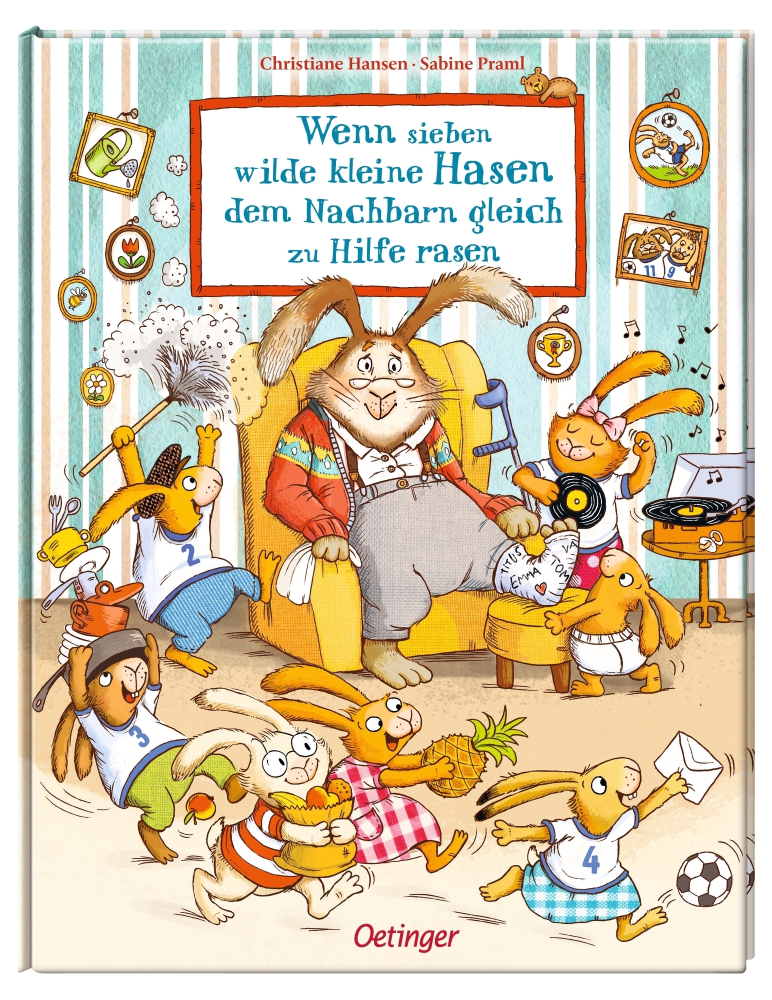 Wenn sieben wilde kleine Hasen dem Nachbarn gleich zu Hilfe rasen