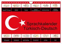 Sprachkalender Türkisch-Deutsch (Wandkalender 2026 DIN A4 quer), CALVENDO Monatskalender