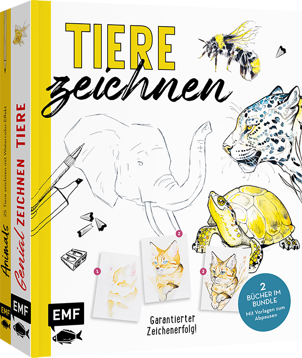 Tiere zeichnen – Das XXL-Starter-Set: Zwei Bücher im Bundle
