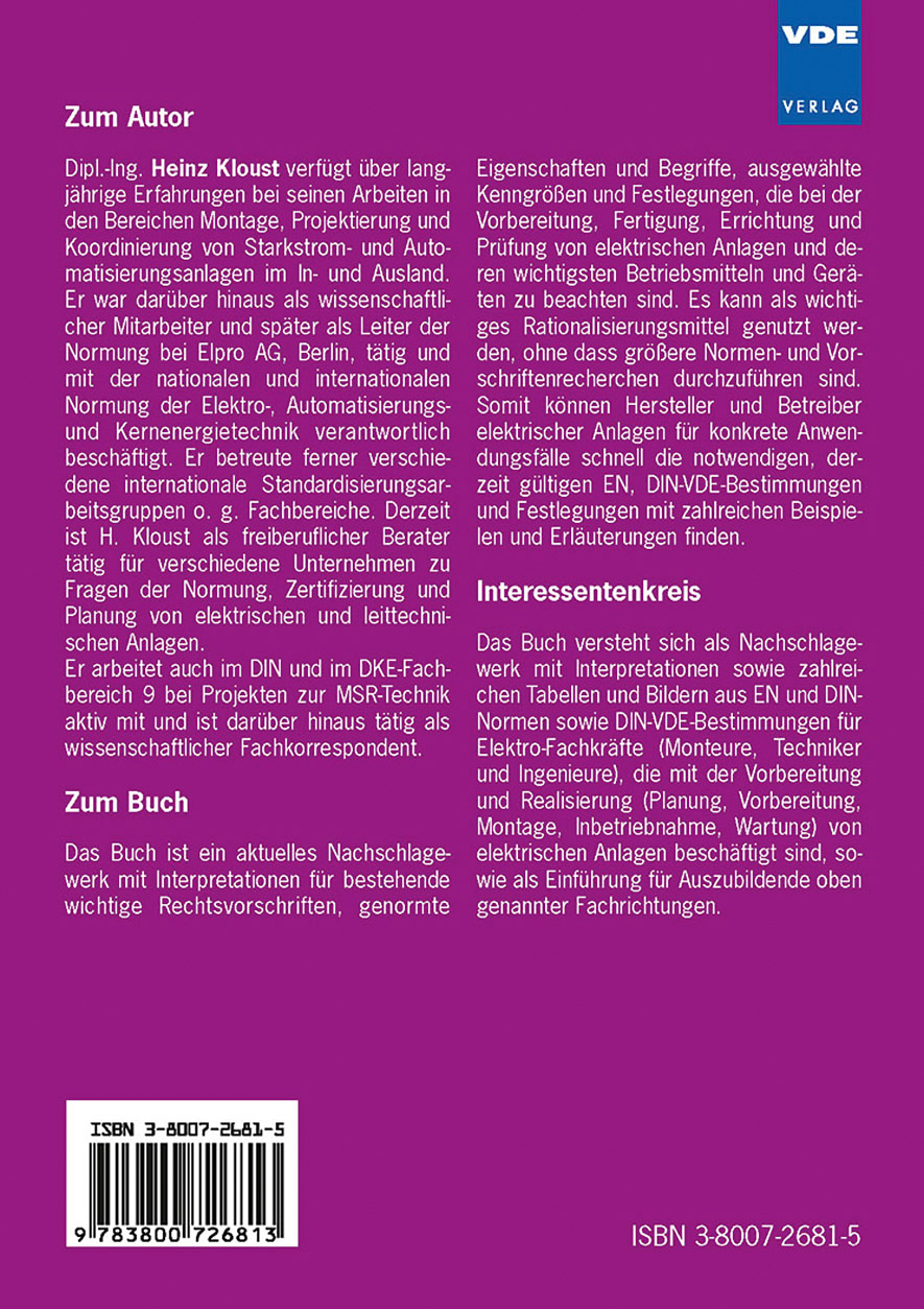 Kenngrößen für den Elektropraktiker