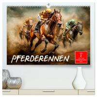 Pferderennen (hochwertiger Premium Wandkalender 2025 DIN A2 quer), Kunstdruck in Hochglanz