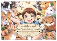 Mädchen und ihre tierischen Freunde - Tierisch süße Mangas für Mädchen (Wandkalender 2025 DIN A2 quer), CALVENDO Monatskalender