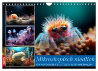 Mikroskopisch niedlich (Wandkalender 2025 DIN A4 quer), CALVENDO Monatskalender