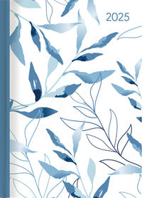 Alpha Edition - Ladytimer Leaves 2025 Taschenkalender, 10,7x15,2cm, Kalender mit 192 Seiten, Notizmöglichkeiten nach jedem Tag, Mondphasen und internationales Kalendarium
