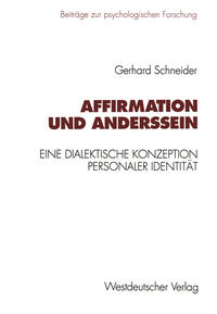 Vorderes Coverbild Affirmation und Anderssein