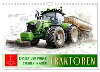 Traktoren - Design und Power Studien in Grün (Wandkalender 2026 DIN A4 quer), CALVENDO Monatskalender