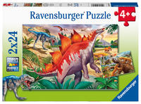 Kinderpuzzle 2x24 Teile - Wilde Urzeittiere