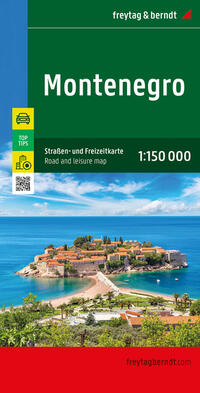 Vorderes Coverbild Montenegro, Straßen- und Freizeitkarte 1:150.000, freytag & berndt