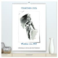 FIGURINEN 2026 - Fashion von 1949 - Originale von Elina Ruffinengo (hochwertiger Premium Wandkalender 2026 DIN A2 hoch), Kunstdruck in Hochglanz