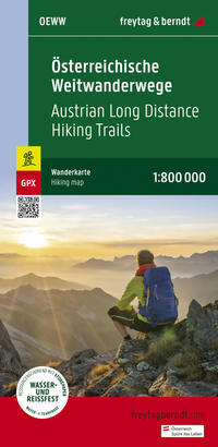 Vorderes Coverbild Österreichische Weitwanderwege, Wanderkarte 1:800.000, freytag & berndt