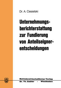Vorderes Coverbild Unternehmungsberichterstattung zur Fundierung von Anteilseignerentscheidungen