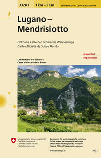 3328T Lugano - Mendrisiotto Carta escursionistica