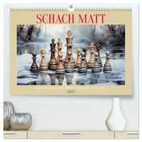 Schach Matt (hochwertiger Premium Wandkalender 2025 DIN A2 quer), Kunstdruck in Hochglanz