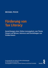 Vorderes Coverbild Förderung von Tax Literacy
