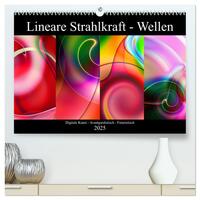 Lineare Strahlkraft - Wellen, Digitale Kunst (hochwertiger Premium Wandkalender 2025 DIN A2 quer), Kunstdruck in Hochglanz
