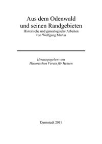 Aus dem Odenwald und seinen Randgebieten