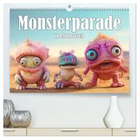 Monsterparade im Anmarsch (hochwertiger Premium Wandkalender 2026 DIN A2 quer), Kunstdruck in Hochglanz