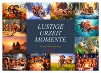 Lustige Urzeit Momente - Ein Jahr voller Steinzeitspaß (Wandkalender 2025 DIN A2 quer), CALVENDO Monatskalender