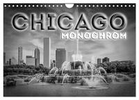 CHICAGO Monochrom (Wandkalender 2026 DIN A4 quer), CALVENDO Monatskalender