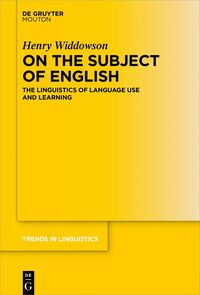 Vorderes Coverbild On the Subject of English