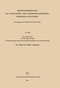Vorderes Coverbild Zur Frage der Unfälle im Bergbau
