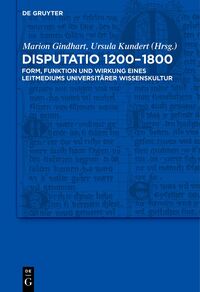 Disputatio 1200–1800