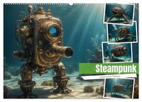 Steampunk - Unterwasser Roboter (Wandkalender 2025 DIN A2 quer), CALVENDO Monatskalender