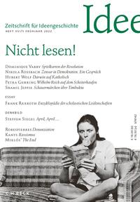 Zeitschrift für Ideengeschichte Heft XVI/1 Frühjahr 2022