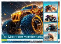Die Macht der Monstertrucks (Wandkalender 2026 DIN A2 quer), CALVENDO Monatskalender