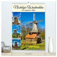 Nostalgie Windmühlen (hochwertiger Premium Wandkalender 2026 DIN A2 hoch), Kunstdruck in Hochglanz