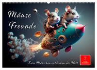 Mäuse Freunde (Wandkalender 2025 DIN A2 quer), CALVENDO Monatskalender