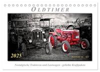 Oldtimer - nostalgische Traktoren und Lastwagen (Tischkalender 2025 DIN A5 quer), CALVENDO Monatskalender