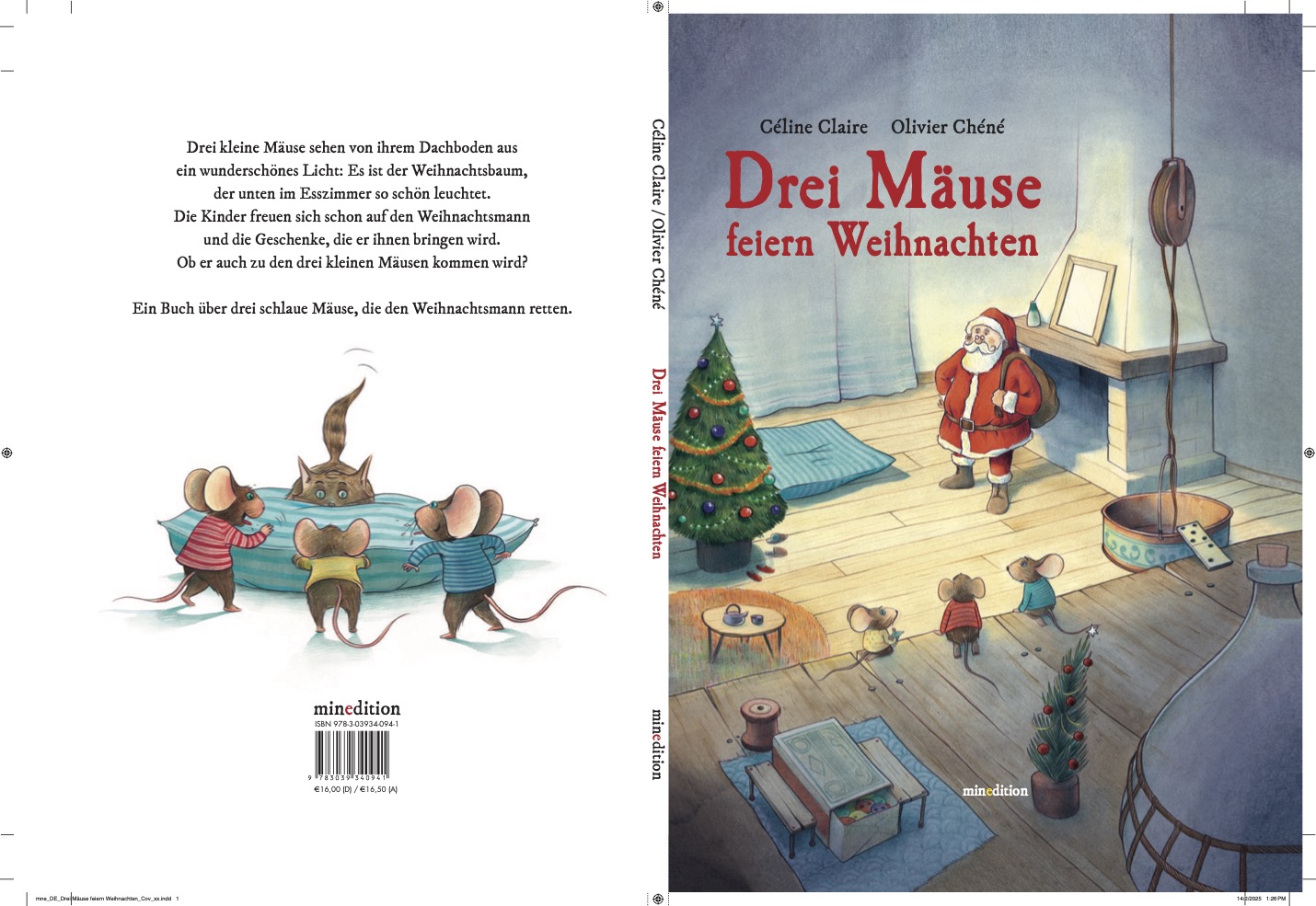 Rückseitencover Drei Mäuse feiern Weihnachten