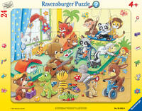 Kinderpuzzle 24 Teile - Im Tierkindergarten