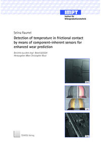 Detection of temperature in frictional contact by means of component-inherent sensors for enhanced wear prediction