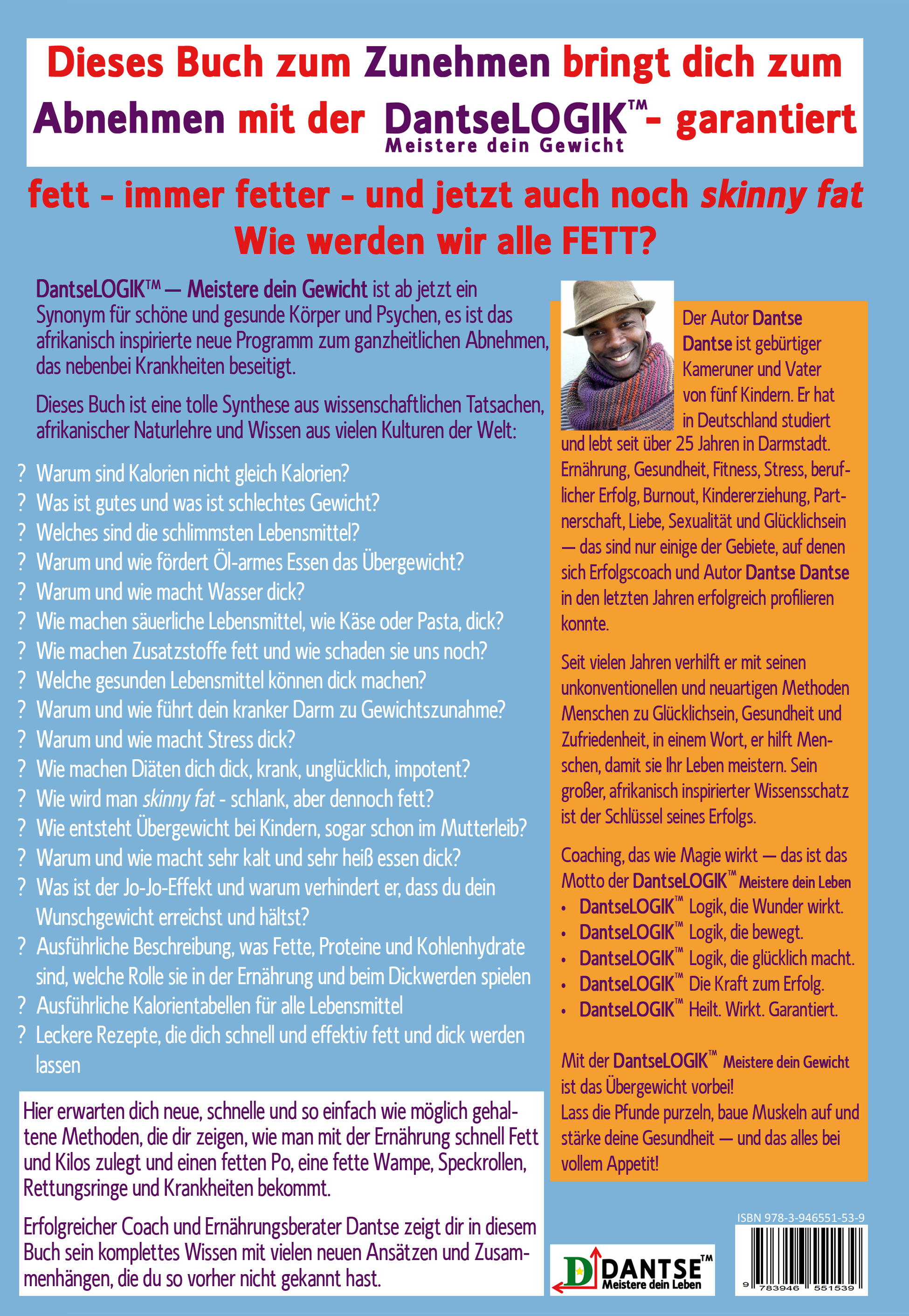 Rückseitencover (farbig) FETTWAMPE? JA, ABER RICHTIG! Durch Ernährung!